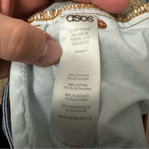 Asos Denim Women’s Straight Leg Distressed Jeans Size 26 x 32 - Picture 4 of 8